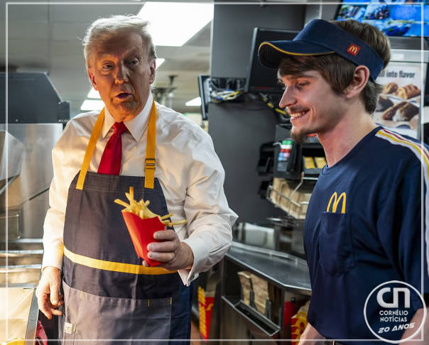 Trump ouve pedido para não “deixar os EUA virarem Brasil” em ação no McDonald'S