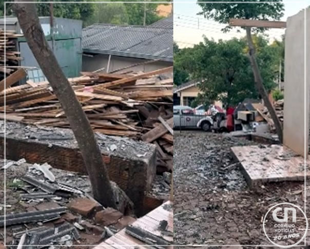 Vereador tem casa destruída durante a madrugada no Paraná