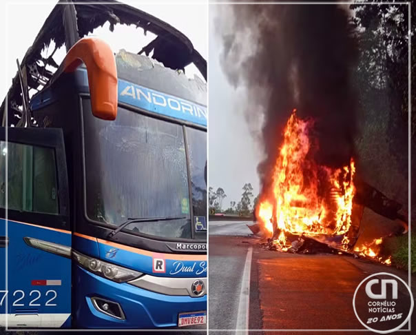 Passageiro ateia fogo em ônibus entre São Paulo e Curitiba