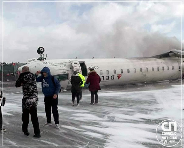 Vídeo mostra momento em que avião cai no Canadá