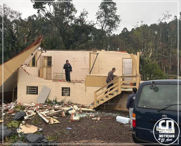 Tornado provoca caos em cidade do Rio Grande do Sul