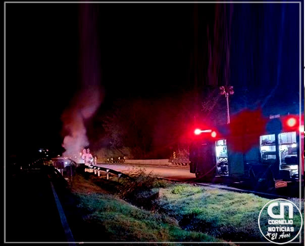 Motorista morre carbonizado após carreta-tanque pegar fogo em Jataizinho