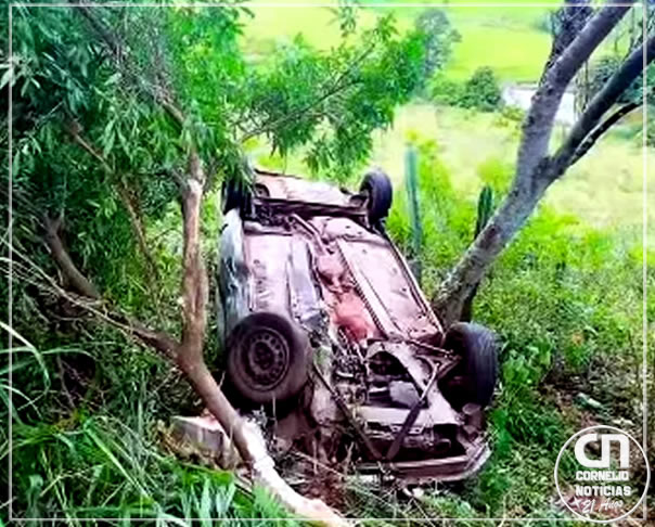 Acidente na PR-160 na região de C. Procópio, deixa duas pessoas feridas