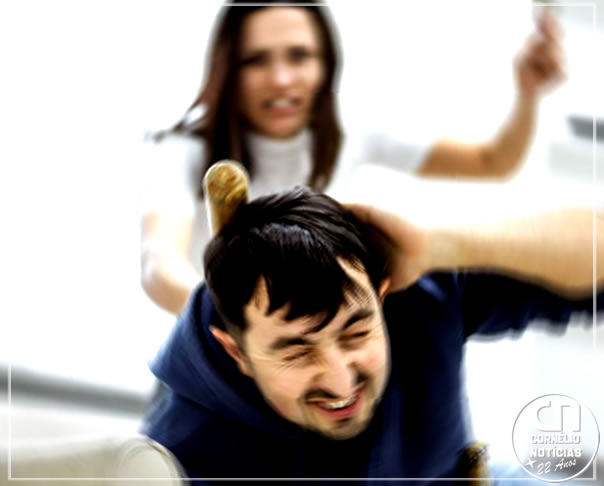 Mulher usa pedaço de pau para se proteger de marido violento em C. Procópio