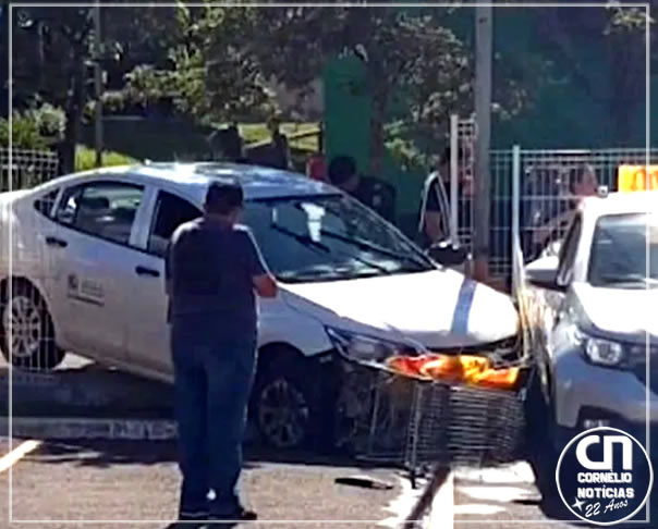 VÍDEO: Suspeitos furtam carro de prefeitura e acabam se acidentando no Paraná