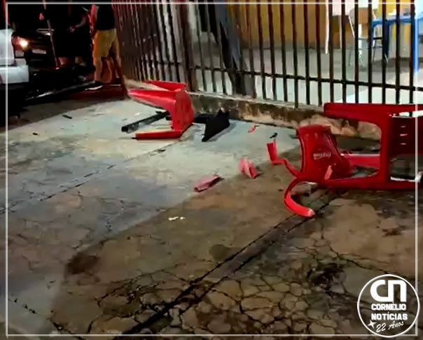 Clientes de lanchonete são atropelados por carro desgovernado em C. Procópio