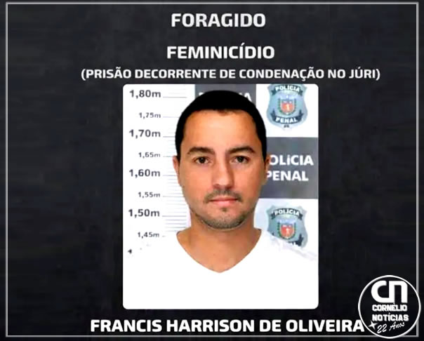 PCPR divulga imagem de ex-policial que matou a namorada no Norte Pioneiro