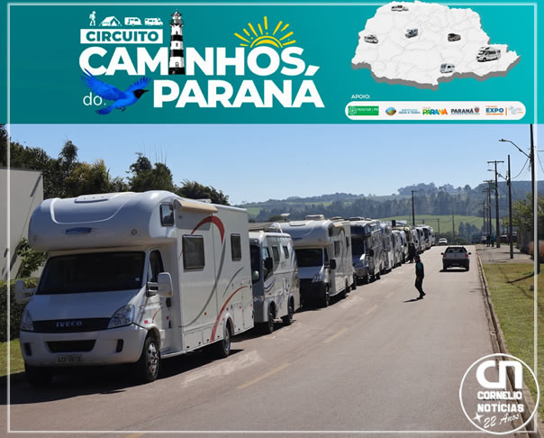 Norte Pioneiro recebe Circuito Caminhos do Paraná com caravana de motorhomes
