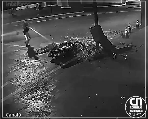 Fuga da PM termina com jovem arremessada contra poste no Paraná