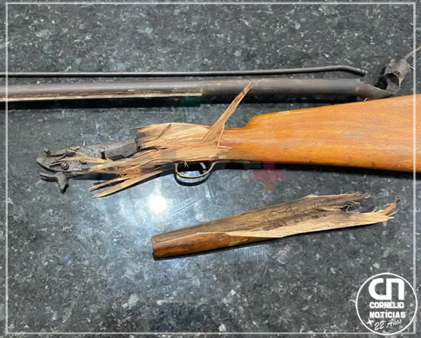 Arma explode e fere gravemente agricultor durante abate de porcos