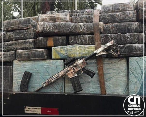 Cães farejadores encontram 5 toneladas de maconha sob carga de mandioca no PR