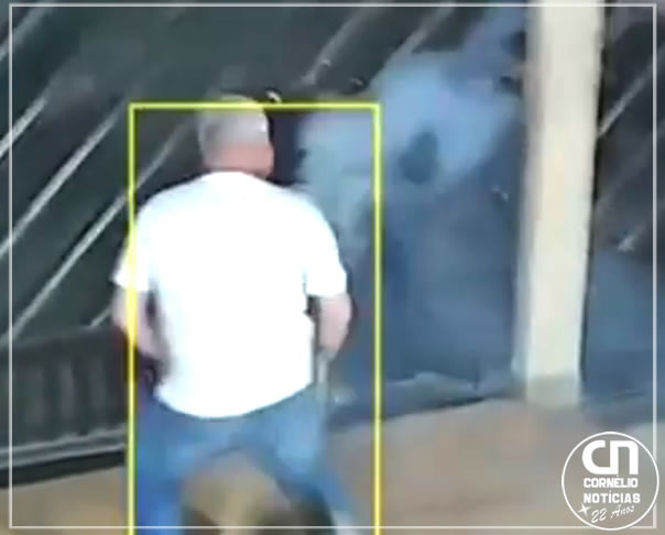 Veja o momento que celular explode em bolso de idoso no interior de SP