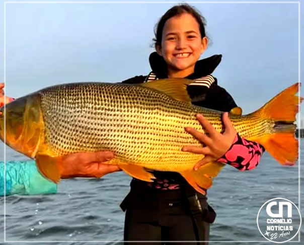 Menina de 7 anos estabelece novo recorde estadual de captura de dourado