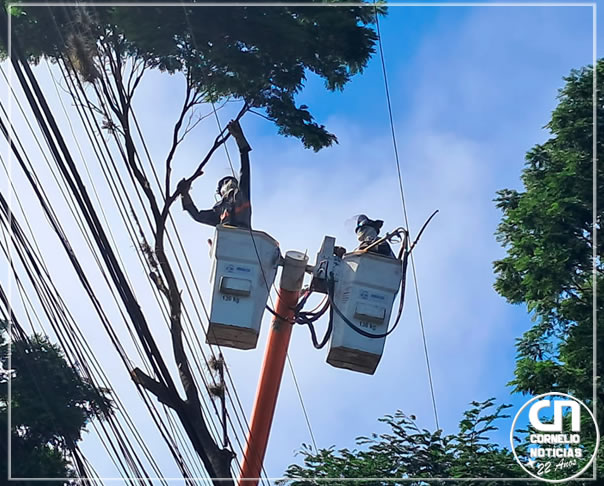 COPEL realiza ação para garantir estabilidade em Cornélio Procópio