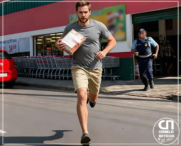 Homem esconde quase 4 kg de contrafilé na bermuda e tenta sair de supermercado