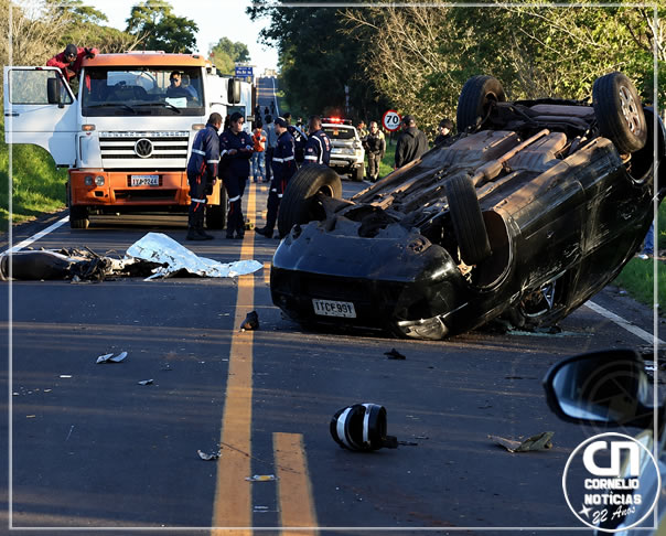 Acidente com três veículos deixa motociclista morto na região de Jacarezinho
