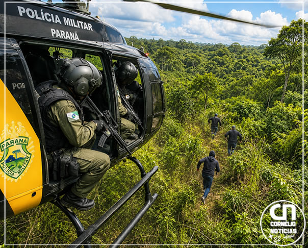 Assaltantes são cercados em matagal após confronto a polícia no Paraná