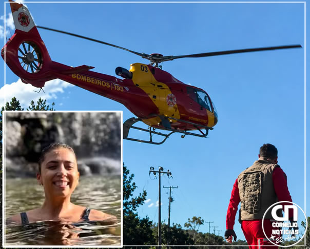Helicóptero com sensor infravermelho reforça buscas por fotógrafa