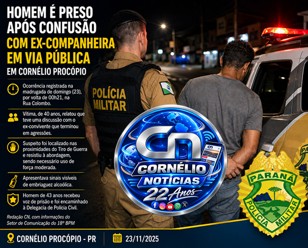Homem é preso após confusão com ex-companheira em via pública