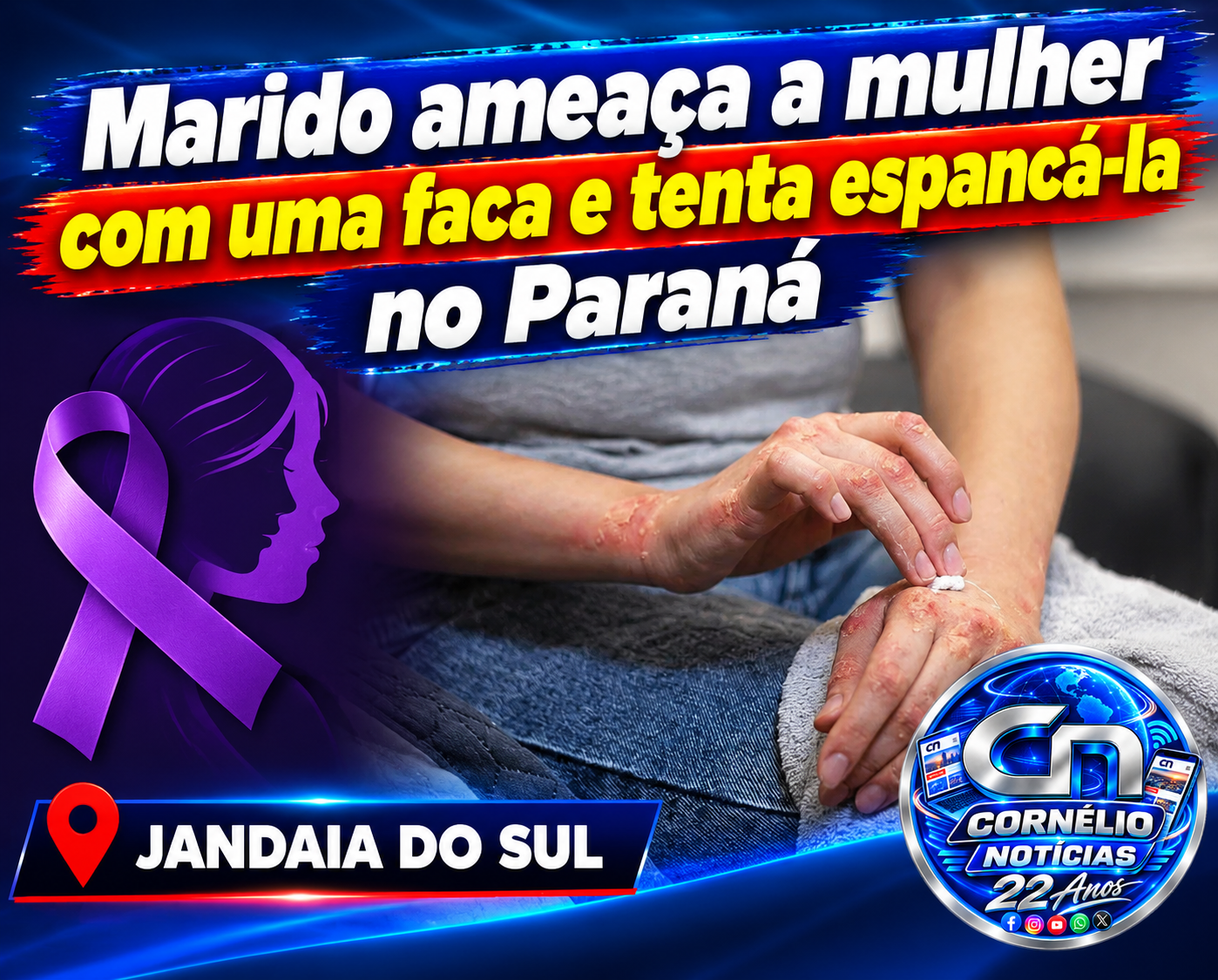Mulher de 44 anos sofre queimaduras ao ser empurrada contra fogão durante briga no Paraná