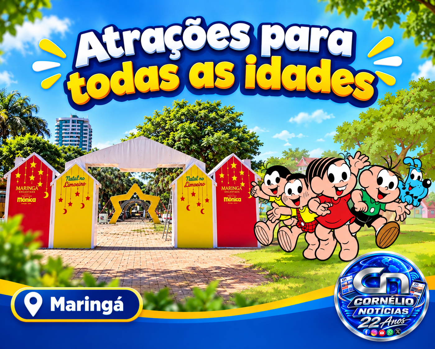 Maringá terá “Terra da Turma da Mônica” para o Natal