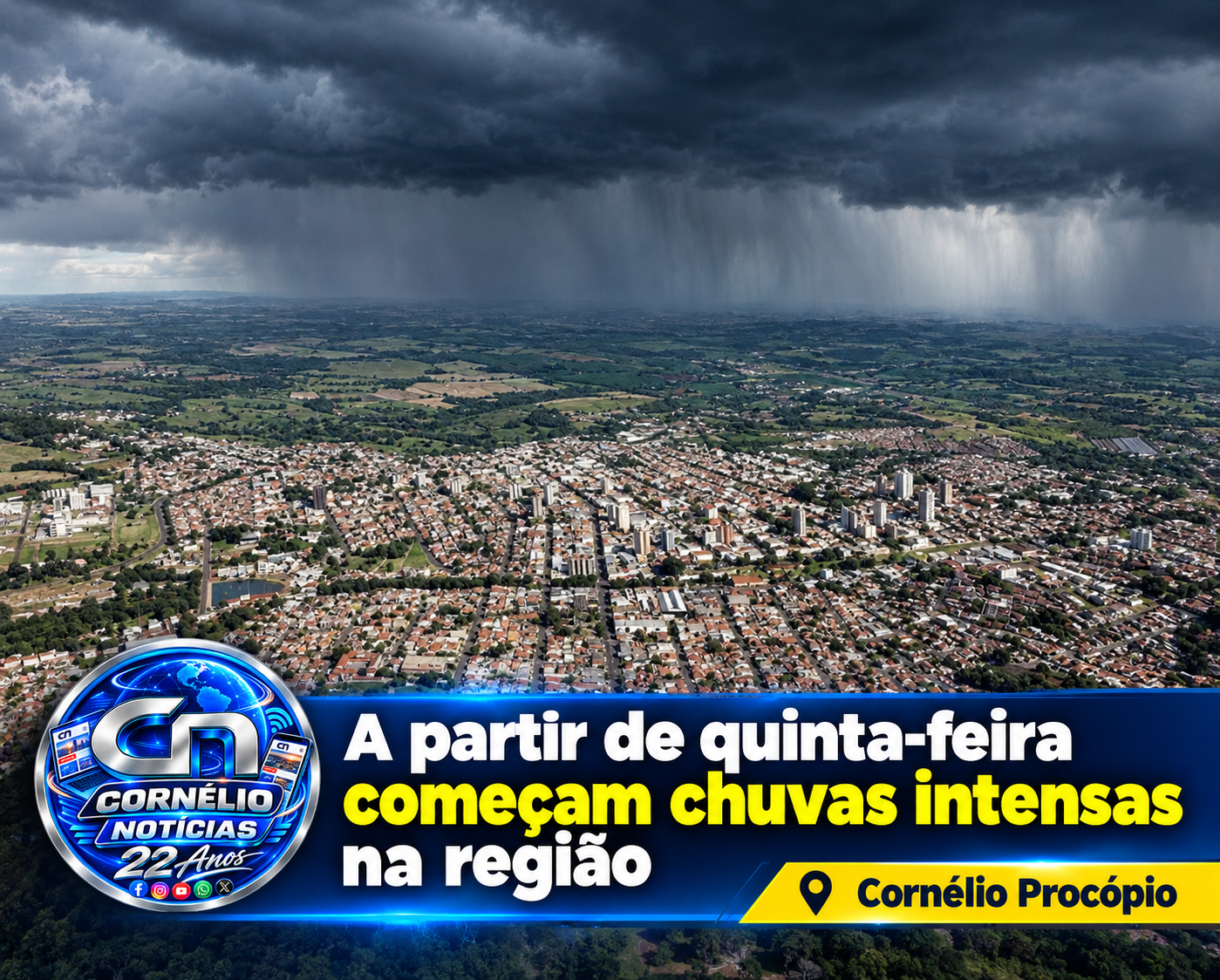 Semana será com dias de sol no início e chuvas intensas no final