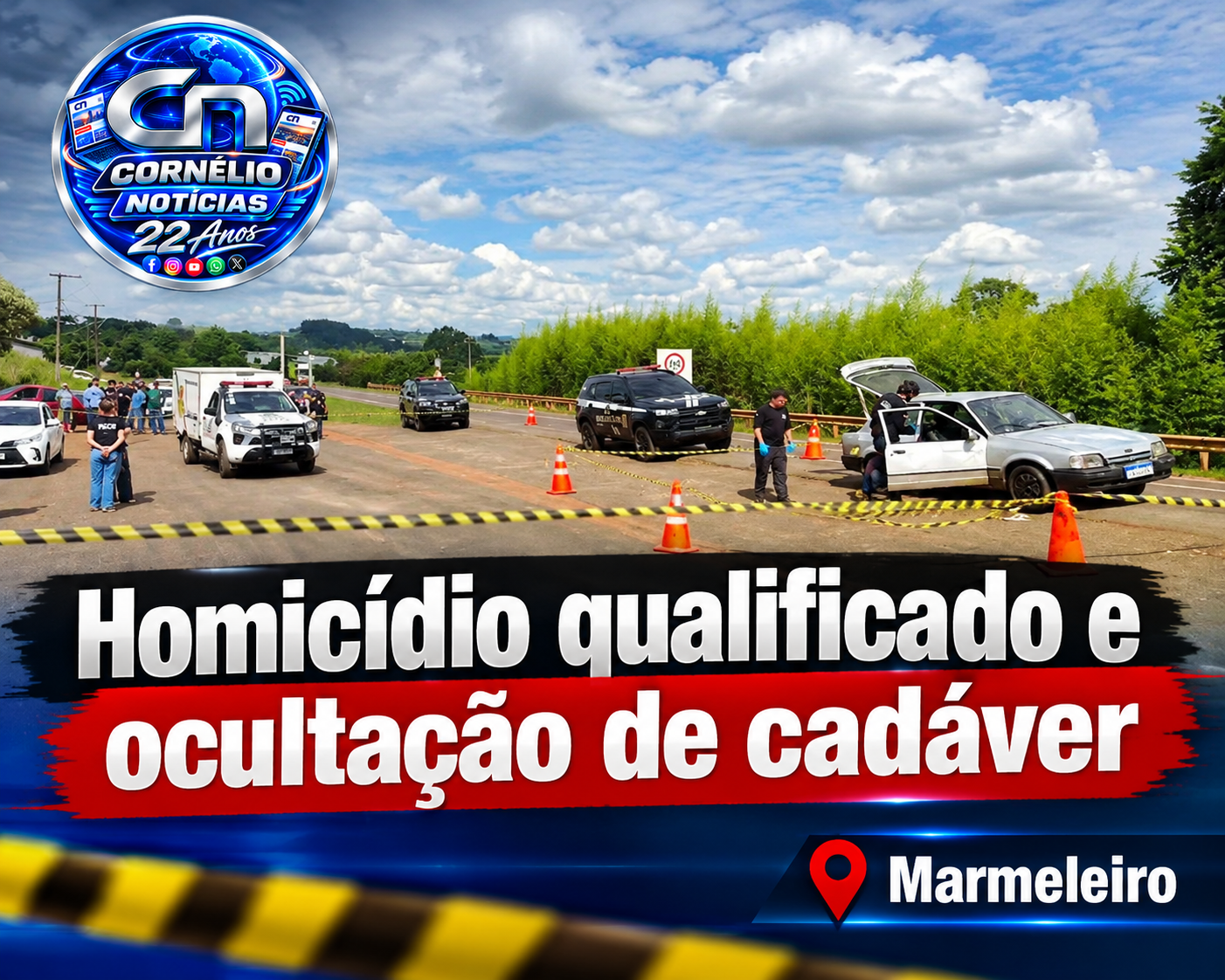 Corpo dividido em pedaços é encontrado dentro de carro no Paraná