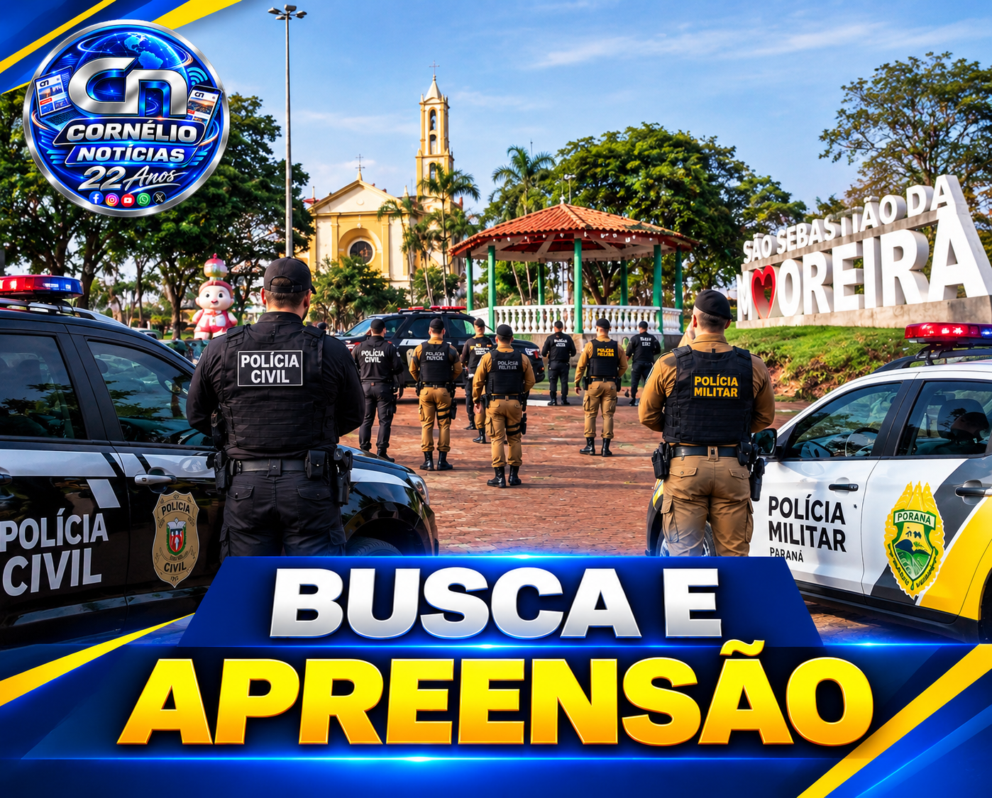Equipes policiais prendem dois homens em flagrante durante operação na região