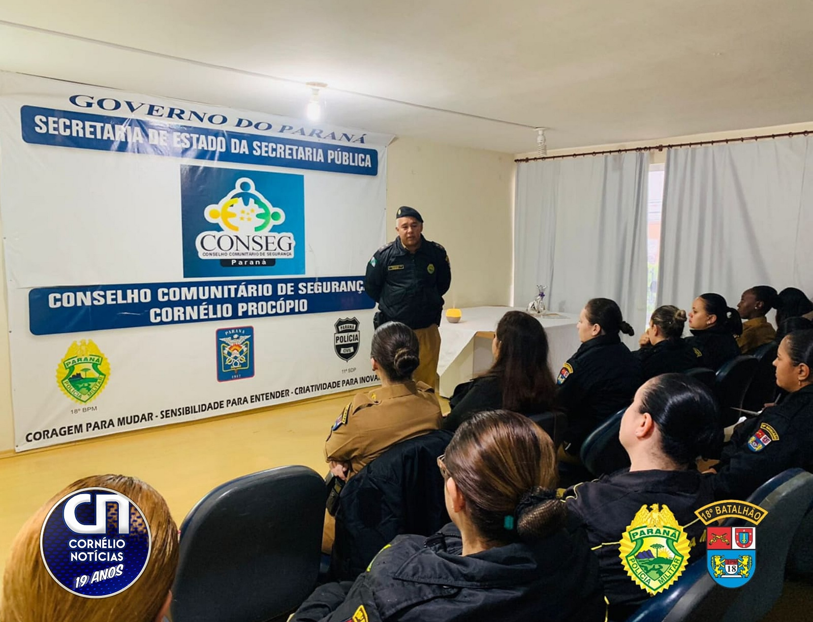 Em Cornélio Procópio, policiais femininas participam de palestra voltada para abordagem humanista 