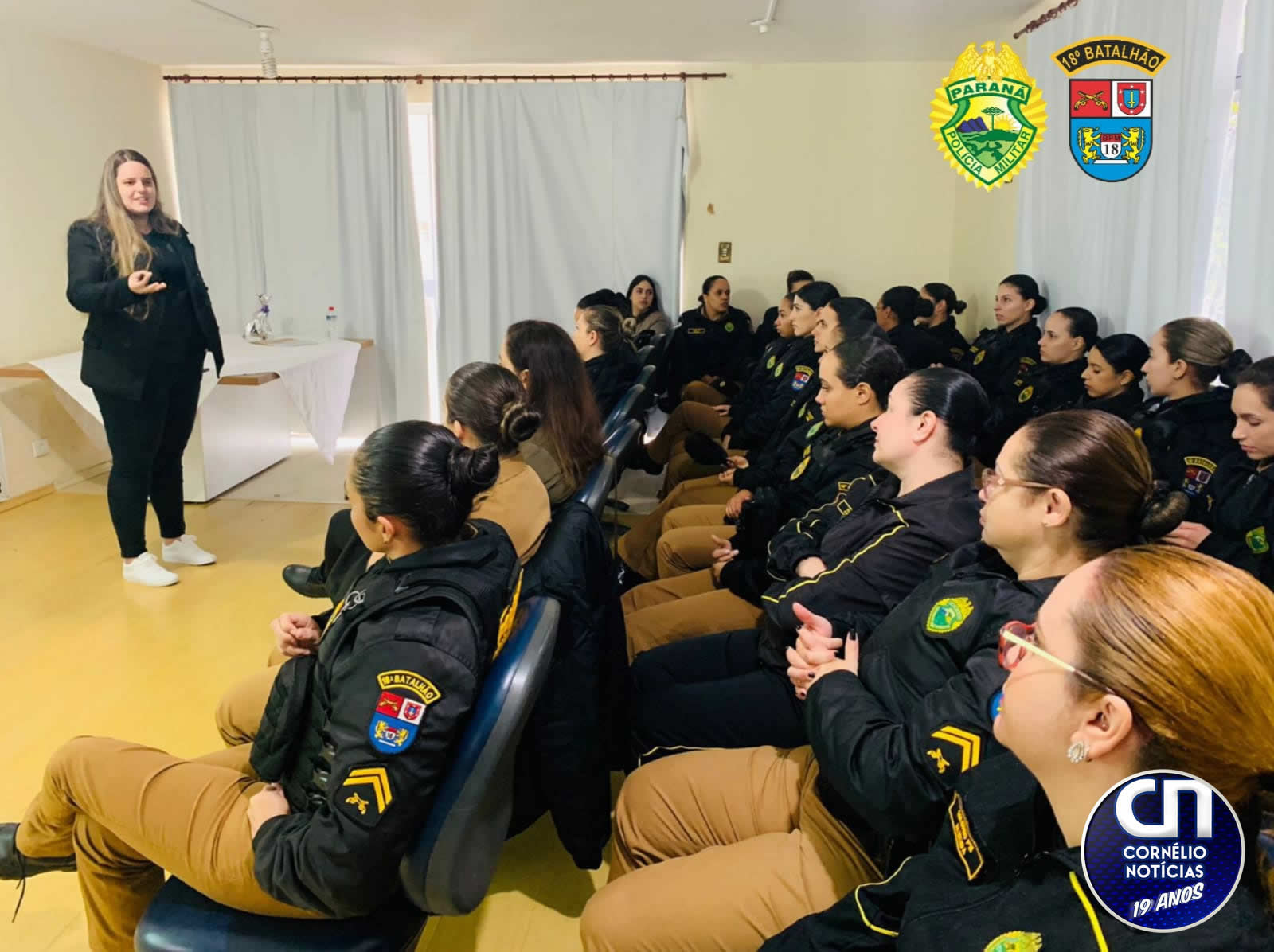 Em Cornélio Procópio, policiais femininas participam de palestra voltada para abordagem humanista 