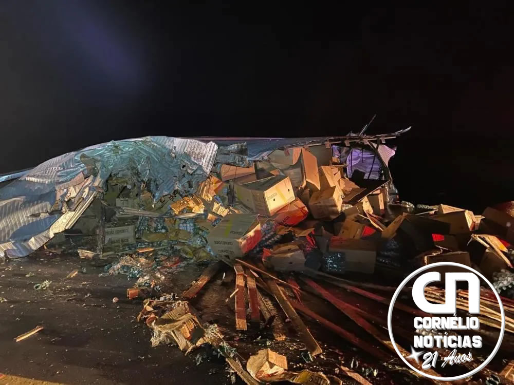 Choque entre caminhões mata motorista em rodovia do Norte Pioneiro
