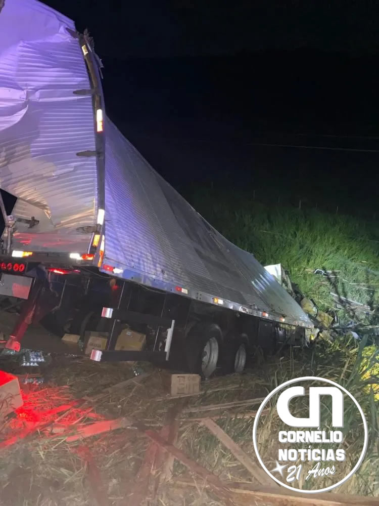 Choque entre caminhões mata motorista em rodovia do Norte Pioneiro