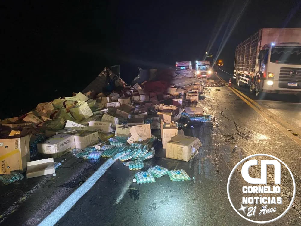 Choque entre caminhões mata motorista em rodovia do Norte Pioneiro