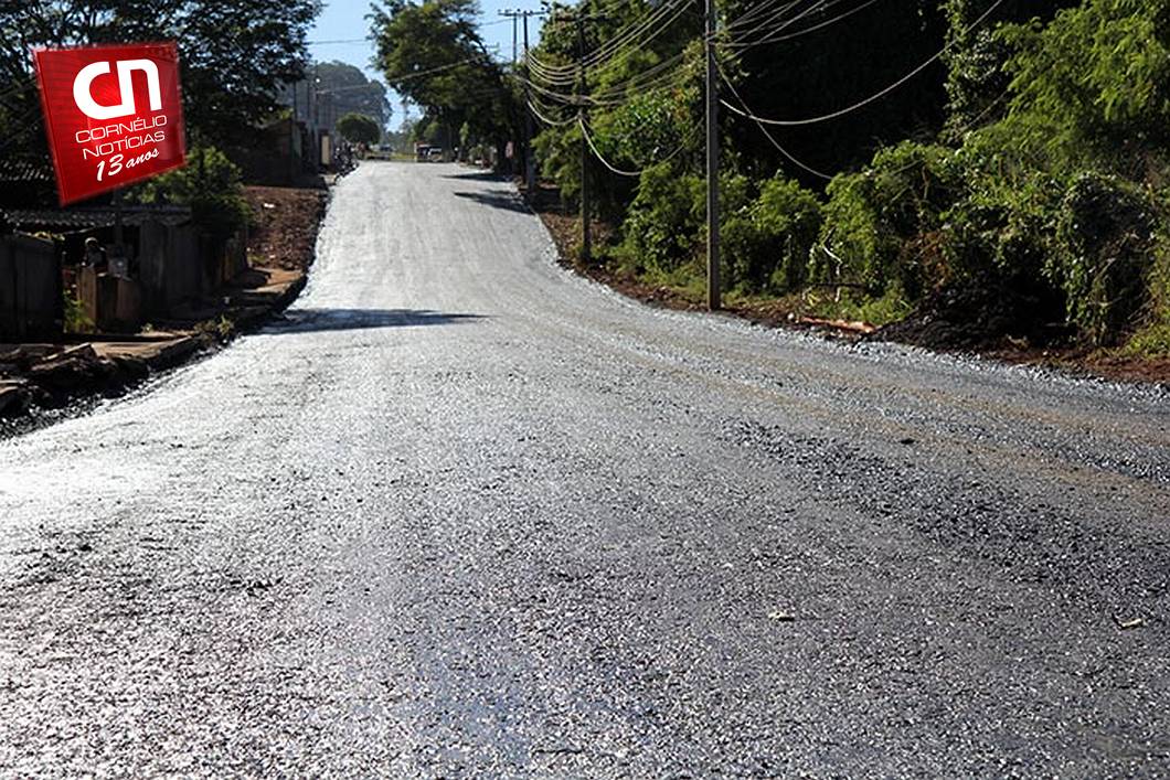 Em Cornélio Procópio, Avenida Gralha Azul recebe nova pavimentação