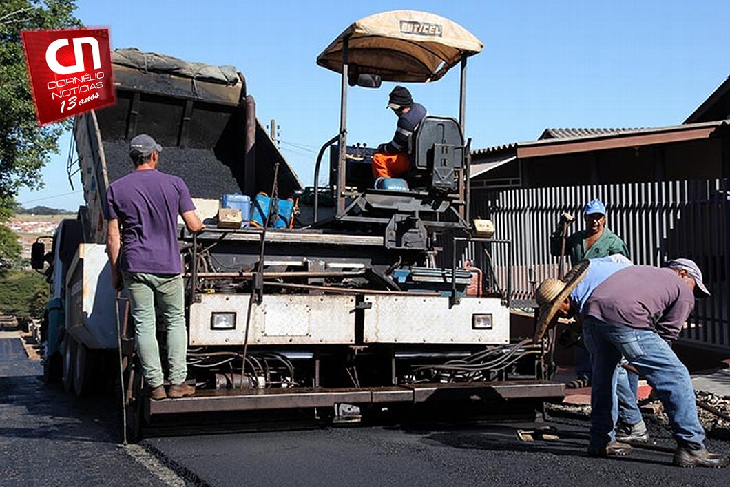 Em Cornélio Procópio, Avenida Gralha Azul recebe nova pavimentação