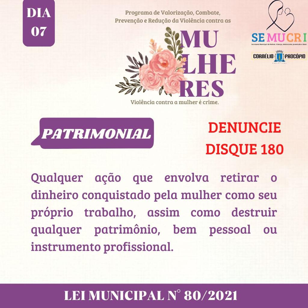 SEMUCRI promove campanha de combate à violência contra as mulheres em Cornélio Procópio